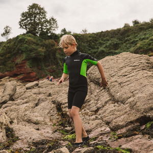 2025 Gul Junior Response 3/2mm Back Zip Shorty Wetsuit RE3322-C1 - Black / Contour Camo